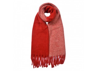 Winter Scarf Women 40x240 Cm Red Synthetic - 40*240 cm