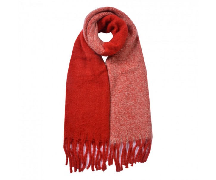 Winter Scarf Women 40x240 Cm Red Synthetic - 40*240 cm Clayre & Eef