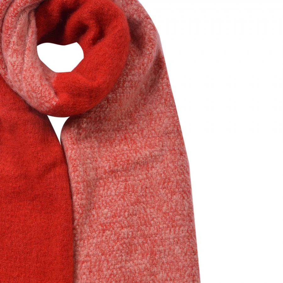 Winter Scarf Women 40x240 Cm Red Synthetic - 40*240 cm Clayre & Eef Winter Scarf Women 40x240 Cm Red Synthetic - 40*240 cm Clayre & Eef