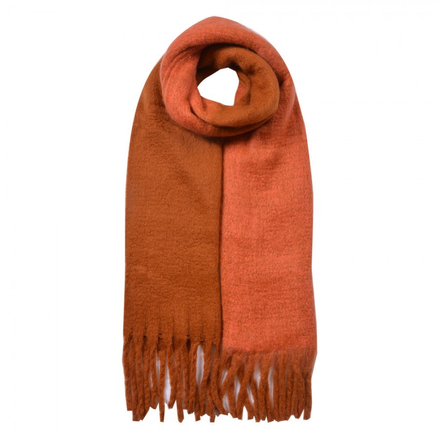Winter Scarf Women 40x240 Cm Brown Synthetic - 40*240 cm