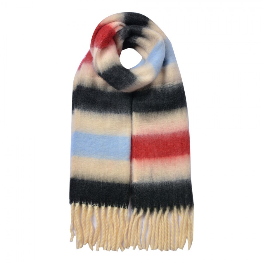 Winter Scarf Women 37x210 Cm Red Synthetic - 37*210 cm