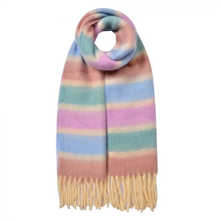 Winter Scarf Women 37x210 Cm Purple Synthetic - 37*210 cm