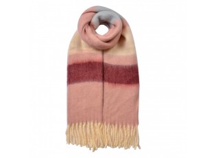 Winter Scarf Women 37x210 Cm Pink Synthetic - 37*210 cm