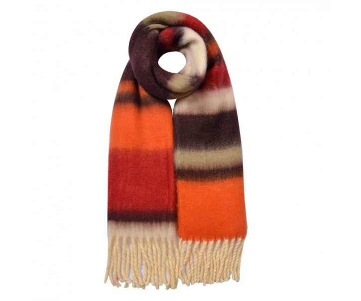 Winter Scarf Women 37x210 Cm Brown Synthetic - 37*210 cm Clayre & Eef