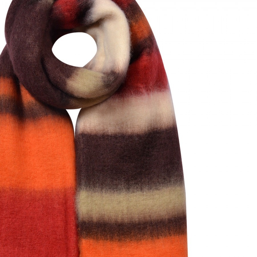 Winter Scarf Women 37x210 Cm Brown Synthetic - 37*210 cm Clayre & Eef Winter Scarf Women 37x210 Cm Brown Synthetic - 37*210 cm Clayre & Eef