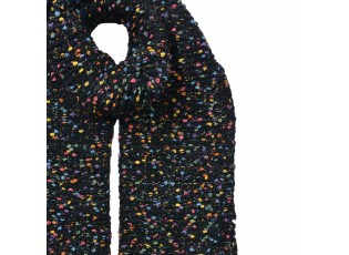 Winter Scarf Women 14x146 Cm Black Synthetic - 14*146 cm