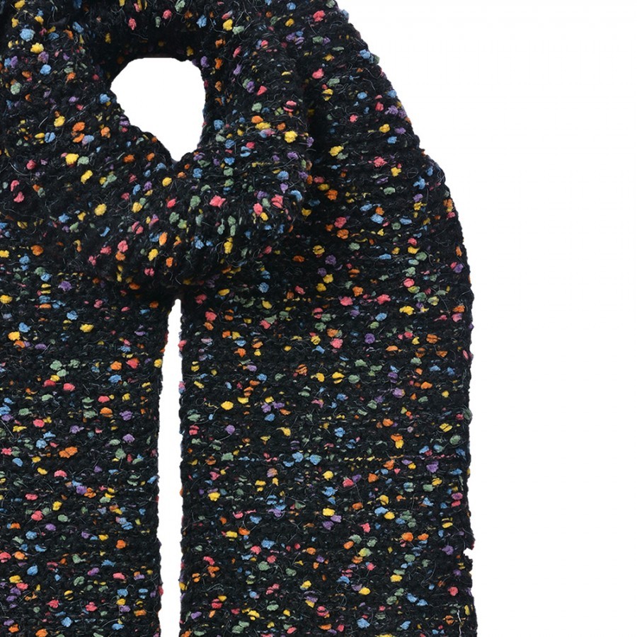 Winter Scarf Women 14x146 Cm Black Synthetic - 14*146 cm Clayre & Eef Winter Scarf Women 14x146 Cm Black Synthetic - 14*146 cm Clayre & Eef