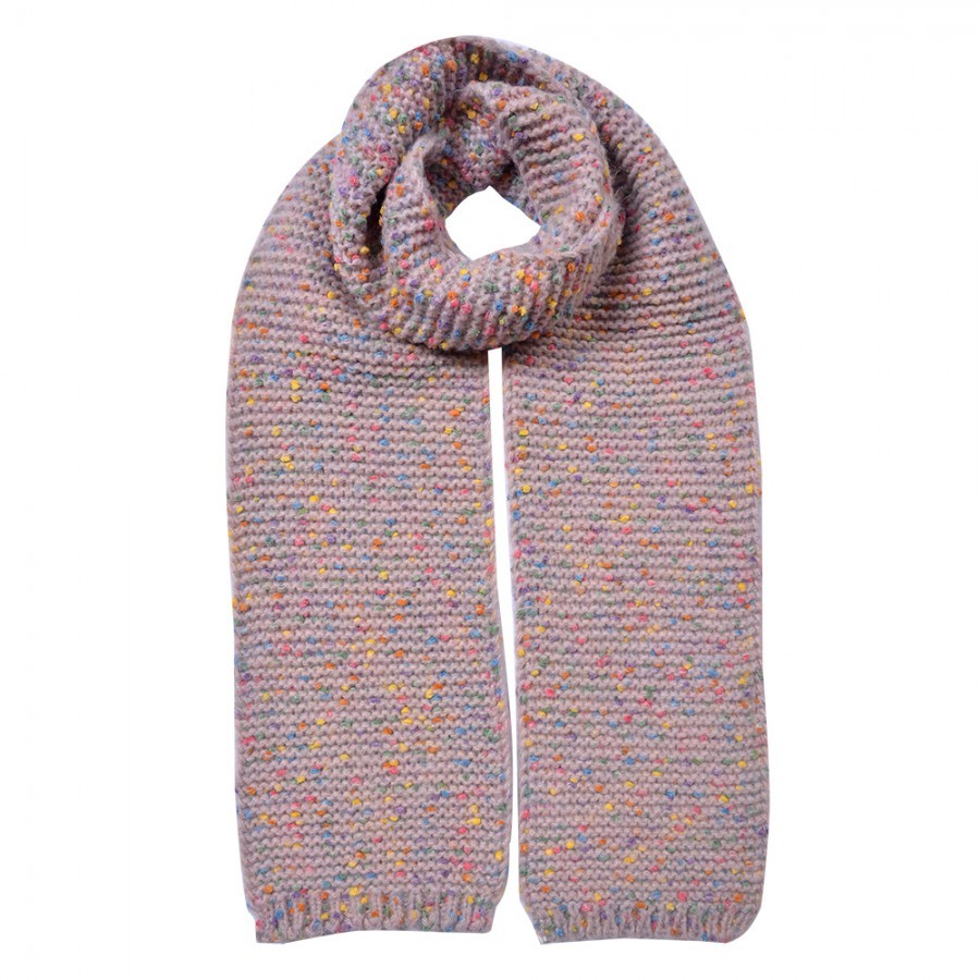 Winter Scarf Women 14x146 Cm Pink Synthetic - 14*146 cm
