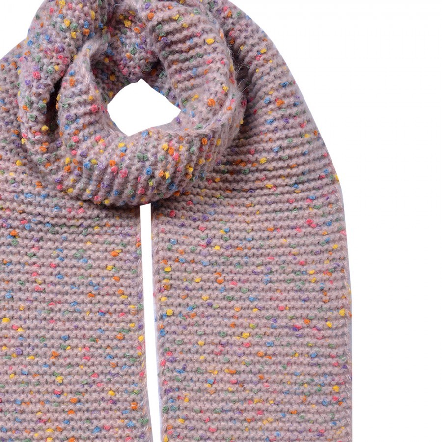 Winter Scarf Women 14x146 Cm Pink Synthetic - 14*146 cm