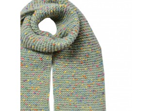 Winter Scarf Women 14x146 Cm Green Synthetic - 14*146 cm