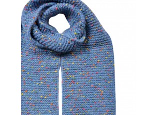 Winter Scarf Women 14x146 Cm Blue Synthetic - 14*146 cm