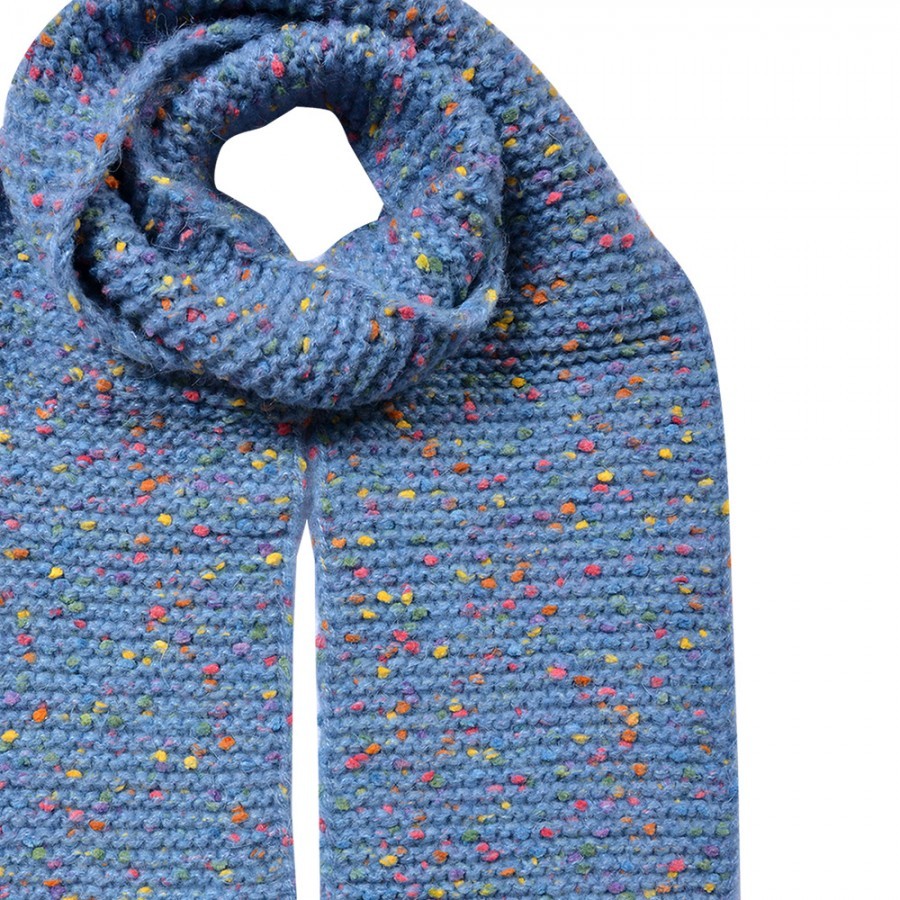 Winter Scarf Women 14x146 Cm Blue Synthetic - 14*146 cm Clayre & Eef Winter Scarf Women 14x146 Cm Blue Synthetic - 14*146 cm Clayre & Eef
