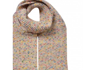 Winter Scarf Women 14x146 Cm Beige Synthetic - 14*146 cm