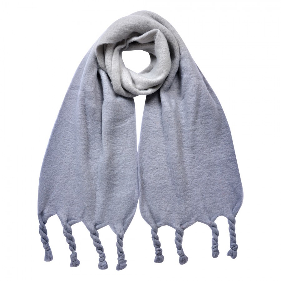 Winter Scarf Women 32x220 Cm Grey Synthetic - 32*220 cm