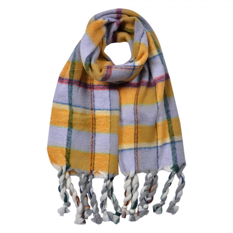 Winter Scarf Women 50x200 Cm Yellow Synthetic - 50*200 cm