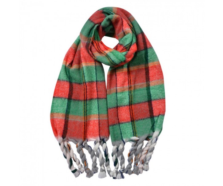 Winter Scarf Women 50x200 Cm Red Synthetic - 50*200 cm Clayre & Eef