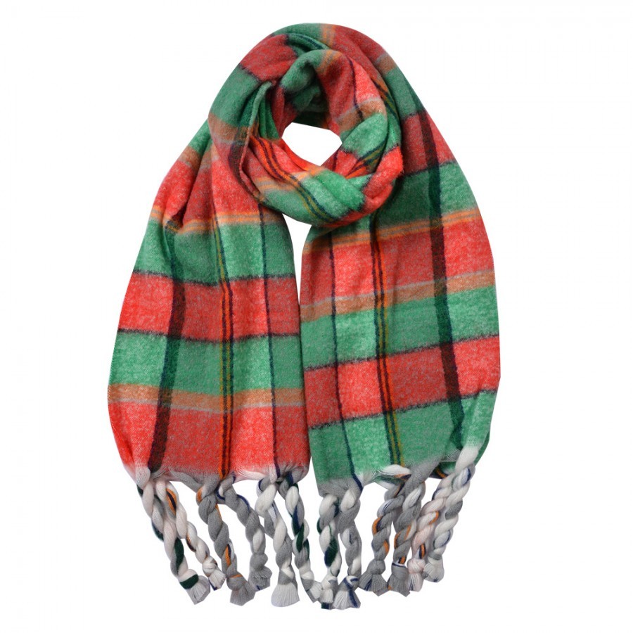Winter Scarf Women 50x200 Cm Red Synthetic - 50*200 cm