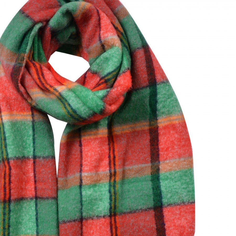 Winter Scarf Women 50x200 Cm Red Synthetic - 50*200 cm Clayre & Eef Winter Scarf Women 50x200 Cm Red Synthetic - 50*200 cm Clayre & Eef