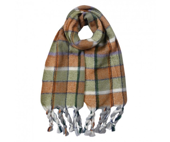 Winter Scarf Women 50x200 Cm Green Synthetic - 50*200 cm Clayre & Eef