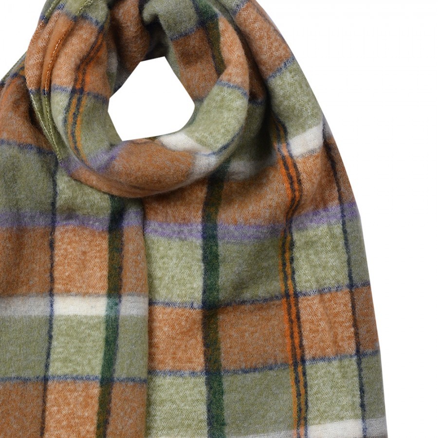 Winter Scarf Women 50x200 Cm Green Synthetic - 50*200 cm Clayre & Eef Winter Scarf Women 50x200 Cm Green Synthetic - 50*200 cm Clayre & Eef