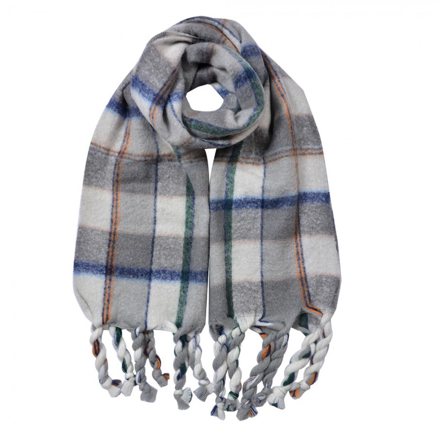 Winter Scarf Women 50x200 Cm Grey Synthetic - 50*200 cm