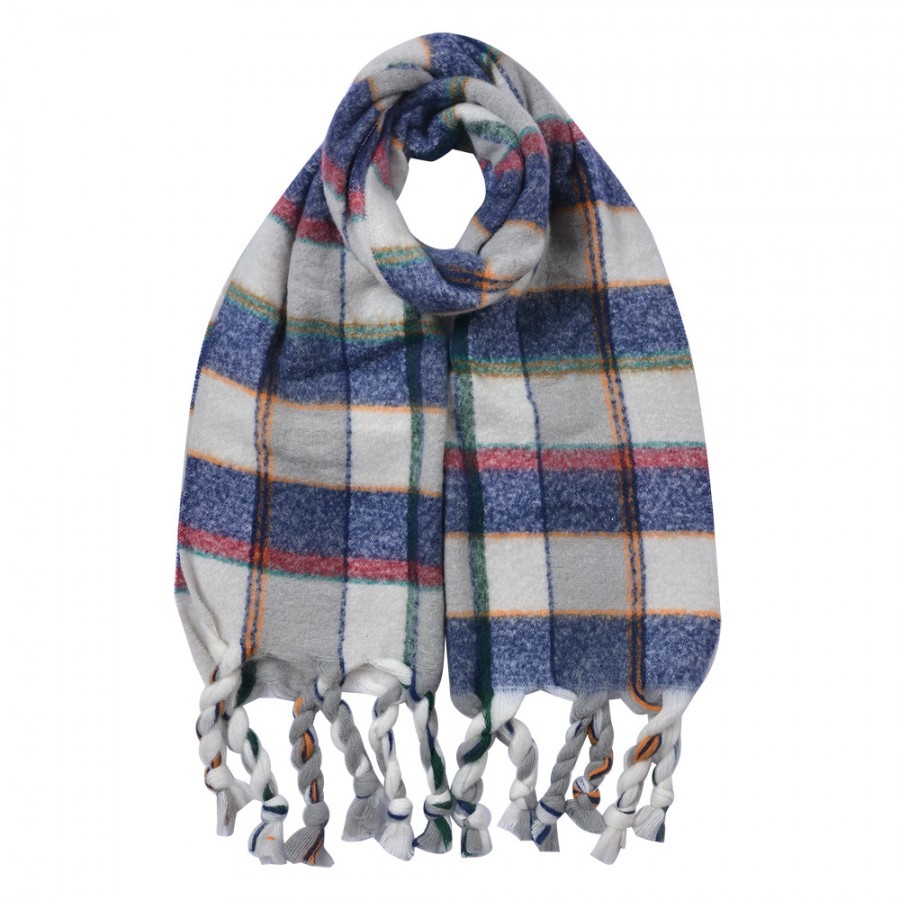 Winter Scarf Women 50x200 Cm Blue Synthetic - 50*200 cm