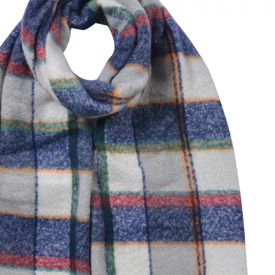 Winter Scarf Women 50x200 Cm Blue Synthetic - 50*200 cm Clayre & Eef Winter Scarf Women 50x200 Cm Blue Synthetic - 50*200 cm Clayre & Eef