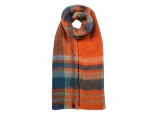 Winter Scarf Women 35x212 Cm Orange Synthetic - 35*212 cm