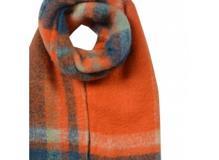 Winter Scarf Women 35x212 Cm Orange Synthetic - 35*212 cm