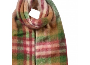 Winter Scarf Women 35x212 Cm Green Synthetic - 35*212 cm