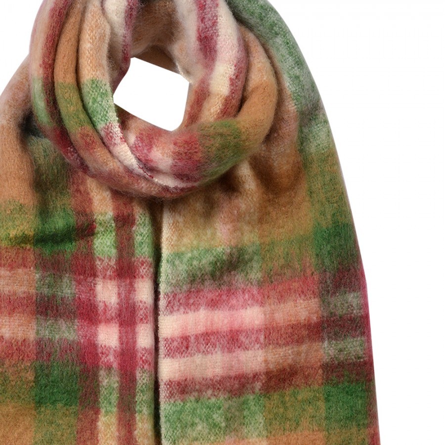 Winter Scarf Women 35x212 Cm Green Synthetic - 35*212 cm Clayre & Eef Winter Scarf Women 35x212 Cm Green Synthetic - 35*212 cm Clayre & Eef