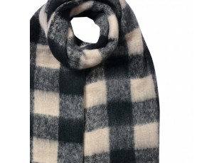 Winter Scarf Women 39x200 Cm Black Synthetic - 39*200 cm