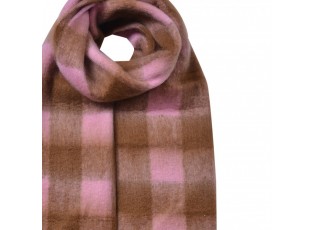Winter Scarf Women 39x200 Cm Pink Synthetic - 39*200 cm
