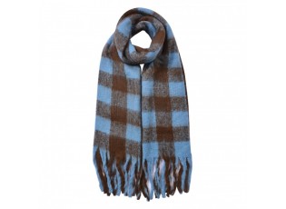 Winter Scarf Women 39x200 Cm Blue Synthetic - 39*200 cm