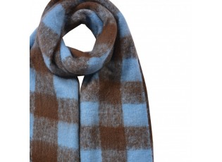 Winter Scarf Women 39x200 Cm Blue Synthetic - 39*200 cm