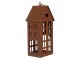 Rezavý svícen ve tvaru domku Rustic Charm - 13*11*30 cm Clayre & Eef