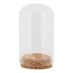 Skleněný poklop s korkovou zátkou Tarry - Ø 5*8 cm