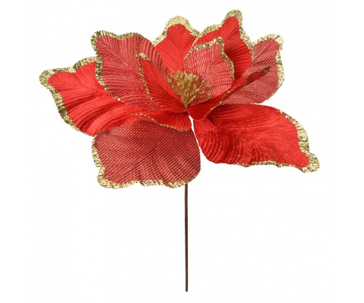 Artificial Flower Poinsettia ? 44x46 Cm Red Plastic - ? 44*46 cm Clayre & Eef