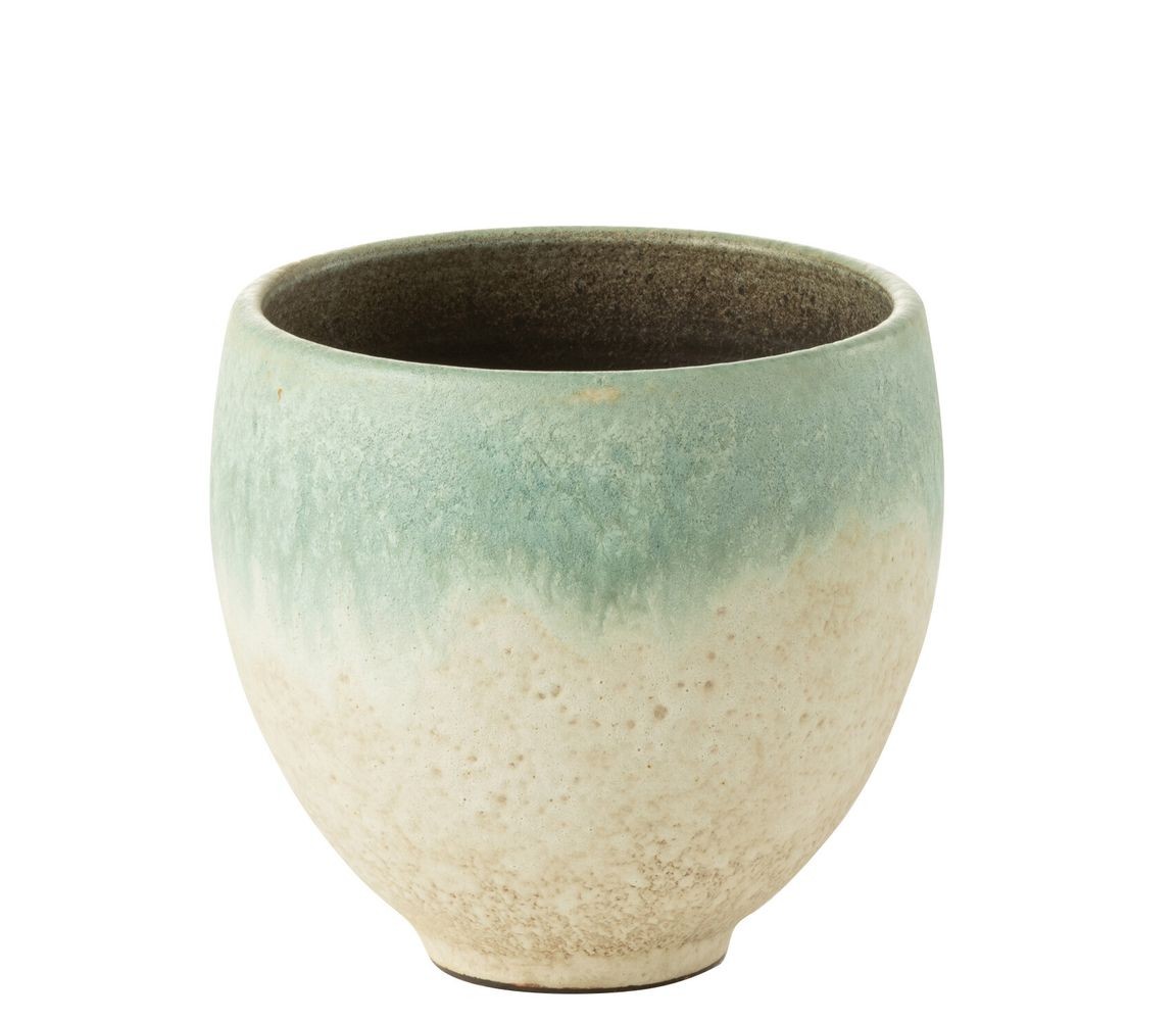 Tyrkysový keramický obal na květináč Nice Aqua - Ø 21*21 cm