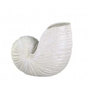 Krémová antik keramická dekorace váza mušle Shells - 38*20*32 cm