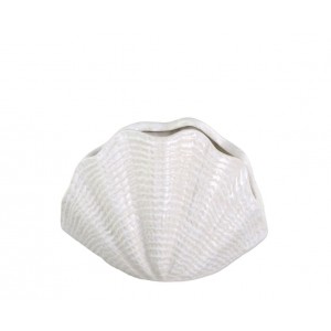 Krémová antik keramická dekorace váza mušle Shells - 29*15*20 cm