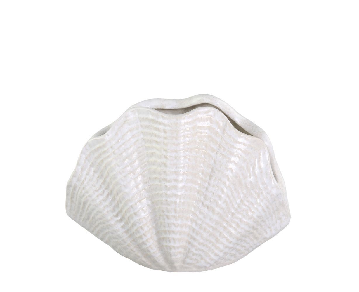 Krémová antik keramická dekorace váza mušle Shells - 29*15*20 cm