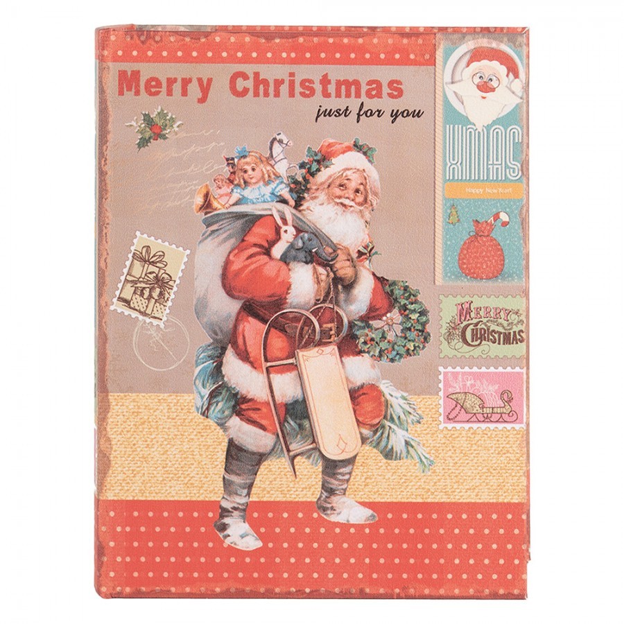 3ks úložný box kniha Merry Christmas - 27*22*7 / 22*17*6 / 17*12*4 cm