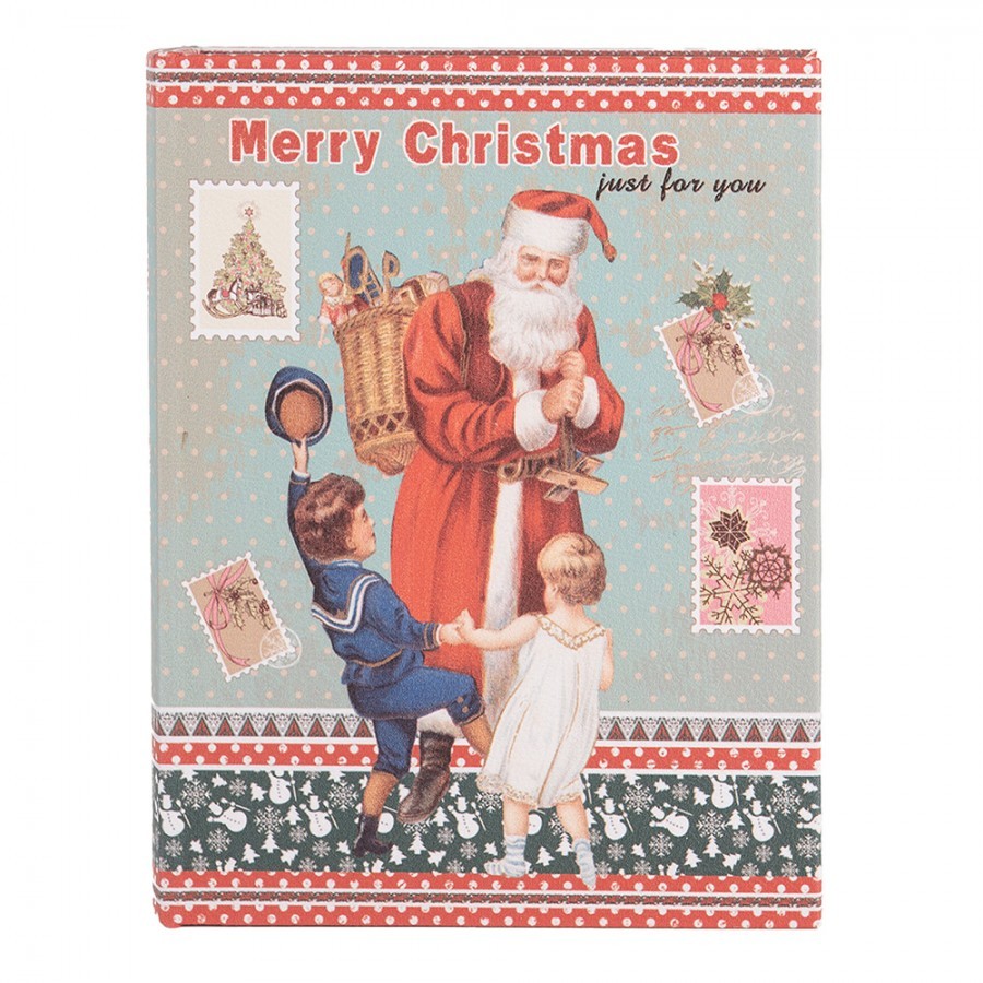3ks úložný box kniha Merry Christmas - 27*22*7 / 22*17*6 / 17*12*4 cm