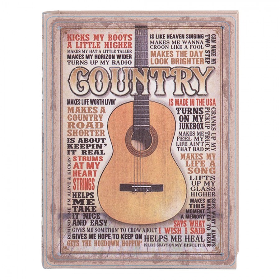 3ks úložný box kniha Country - 27*22*7 / 22*17*6 / 17*12*4 cm