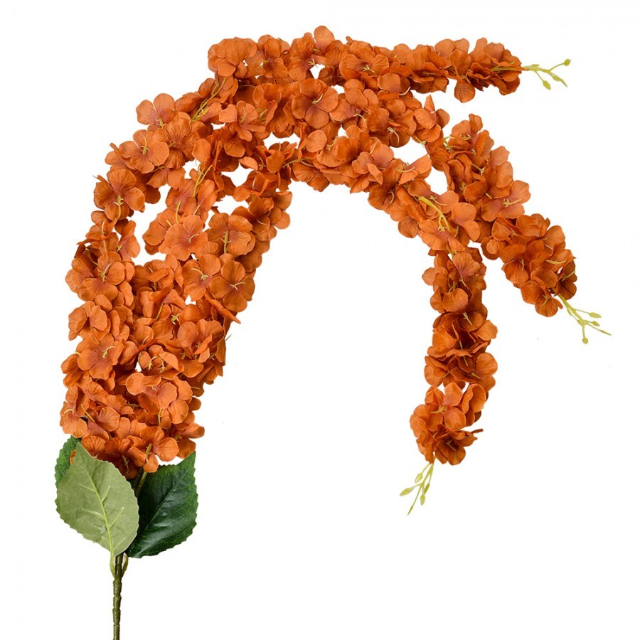 Oranžová dekorace umělá převislá květina - 6*6*108 cm