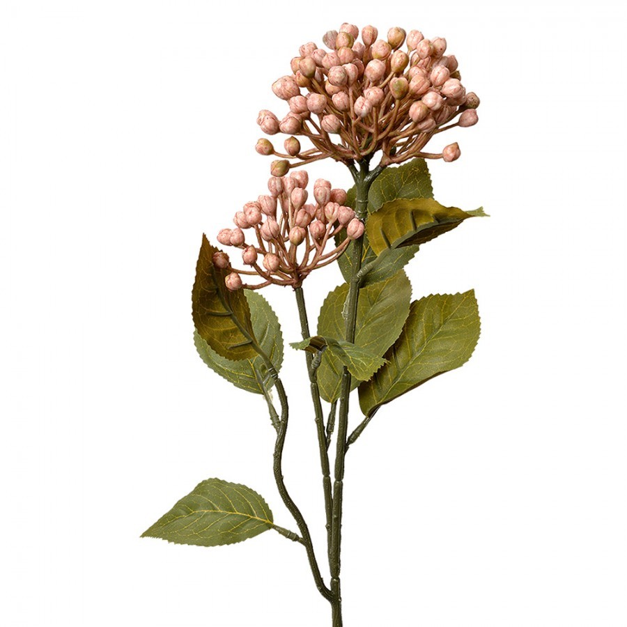 Dekorace světle růžová umělá květina poupata hortenzie - 8*7*53 cm