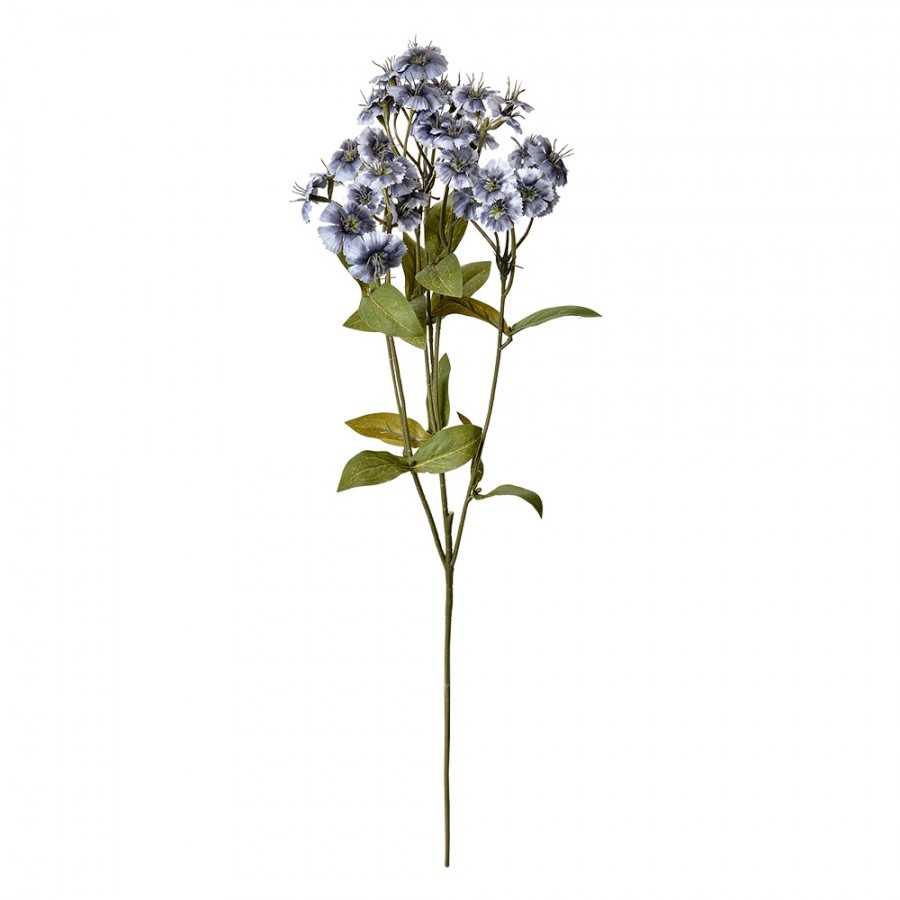 Dekorace tmavě fialová umělá květina hvozdík - 8*8*63 cm