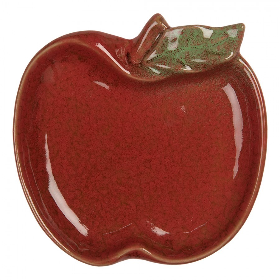 Dekorační keramický talířek ve tvaru jablka Retro Uniq - 13*13*2 cm