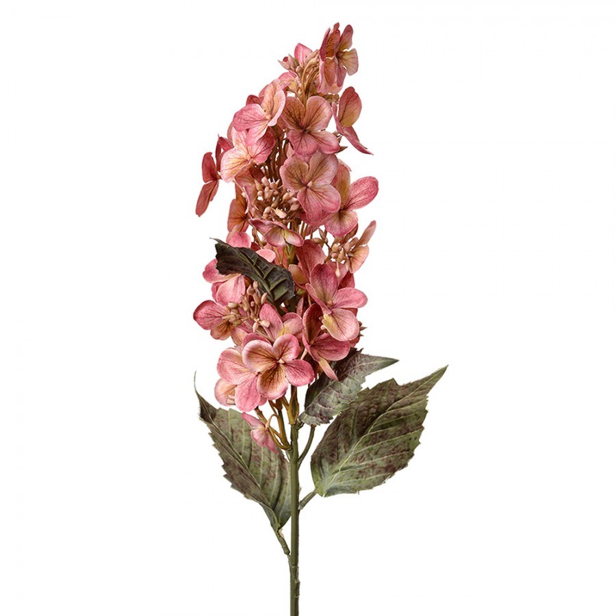 Dekorace růžová umělá květina hortenzie - 10*8*71 cm 5PL0162P